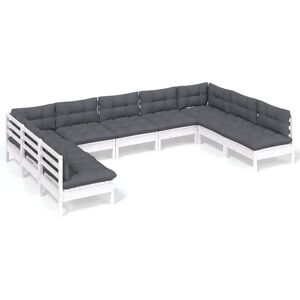 VidaXL Gartenmöbel-Set - Eck- und Mittsofas - 9 Kissen VidaXL Gartenmöbel-Set - Eck- und Mittsofas - 9 Kissen