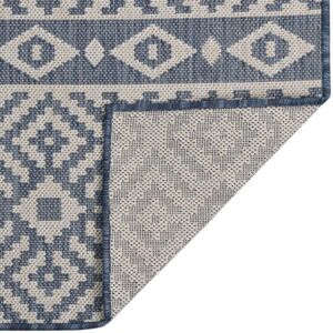 vidaXL Blue Stripes Outdoor Rug 120x170cm - Rug vidaXL Blue Stripes Outdoor Rug 120x170cm - Rug