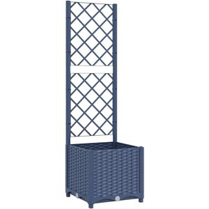 vidaXL Garden Planter with Trellis Dark Grey - Garden Planter vidaXL Garden Planter with Trellis Dark Grey - Garden Planter