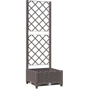 vidaXL Garden Planter with Trellis Brown - Garden Planter vidaXL Garden Planter with Trellis Brown - Garden Planter