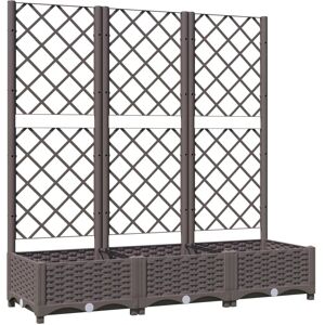 vidaXL Garden Planter with Trellis Brown - Garden Planter vidaXL Garden Planter with Trellis Brown - Garden Planter