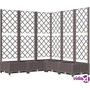vidaXL Garden Planter with Trellis Brown - Garden Planter vidaXL Garden Planter with Trellis Brown - Garden Planter