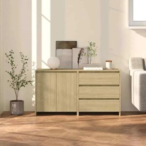 vidaXL Sonoma Eichen Sideboard 2-teilig vidaXL Sonoma Eichen Sideboard 2-teilig