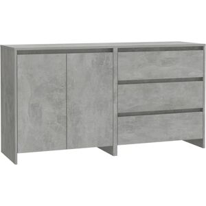 vidaXL Concrete Grey 2-Piece Sideboard - Modern Storage Furniture vidaXL Concrete Grey 2-Piece Sideboard - Modern Storage Furniture