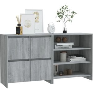 vidaXL Sideboard Grey Sonoma 2-Piece Engineered Wood - Sideboard vidaXL Sideboard Grey Sonoma 2-Piece Engineered Wood - Sideboard