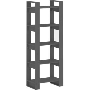 vidaXL Massivholz Bücherregal - Grau - Wohnzimmermöbel vidaXL Massivholz Bücherregal - Grau - Wohnzimmermöbel