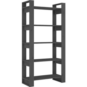 vidaXL 813911 Graues Massivholz-Bücherregal - Bücherregal vidaXL 813911 Graues Massivholz-Bücherregal - Bücherregal