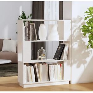 VIDAXL White Bookshelf Divider - 80x25x101 cm Multi-color VIDAXL White Bookshelf Divider - 80x25x101 cm Multi-color