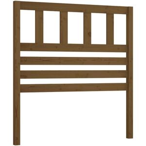 vidaXL Honey Brown 96x4x100 cm Solid Wood Pine Headboard - Headboard vidaXL Honey Brown 96x4x100 cm Solid Wood Pine Headboard - Headboard