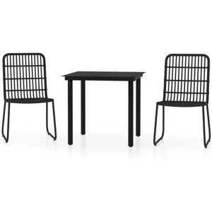 VIDAXL Garden Dining Set - Steel & Glass, 3 pcs VIDAXL Garden Dining Set - Steel & Glass, 3 pcs