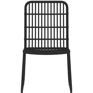 vidaXL Garden Dining Set - Black - 7 Piece vidaXL Garden Dining Set - Black - 7 Piece