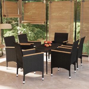 Maisonchic Modelo Juego de Comedor de Jardín - 7 Piezas con Cojines Maisonchic Modelo Juego de Comedor de Jardín - 7 Piezas con Cojines
