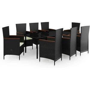 MAISONCHIC Set da pranzo da giardino - Acciaio, Rattan, Vetro - 9 pezzi MAISONCHIC Set da pranzo da giardino - Acciaio, Rattan, Vetro - 9 pezzi