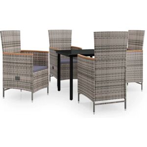 MAISONCHIC Hage spisebordsett - Vannavstøtende flettet resin - 5 deler MAISONCHIC Hage spisebordsett - Vannavstøtende flettet resin - 5 deler