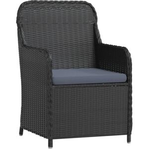 Maisonchic Conjunto de Comedor de Jardín - Negro, 3 Piezas Maisonchic Conjunto de Comedor de Jardín - Negro, 3 Piezas