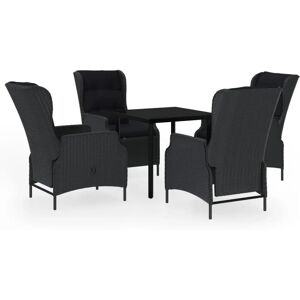 Maisonchic Set da Pranzo da Giardino - 5 Pezzi Grigio Scuro Maisonchic Set da Pranzo da Giardino - 5 Pezzi Grigio Scuro