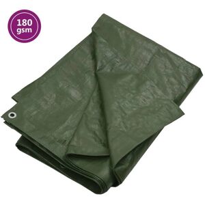 vidaXL Green 180g/m² 6x12m HDPE Tarpaulin - Tarpaulin vidaXL Green 180g/m² 6x12m HDPE Tarpaulin - Tarpaulin