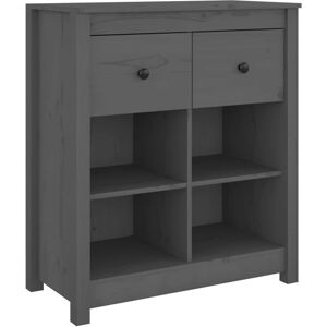 vidaXL 813766 Graues Massiv Kiefernholz Sideboard - Sideboard vidaXL 813766 Graues Massiv Kiefernholz Sideboard - Sideboard