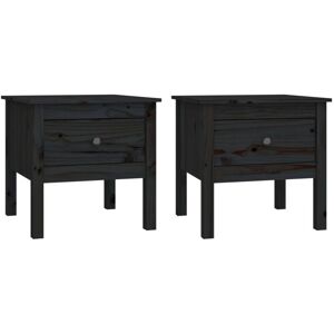 vidaXL 50x50x49 cm Solid Pine Side Table - Side Table vidaXL 50x50x49 cm Solid Pine Side Table - Side Table