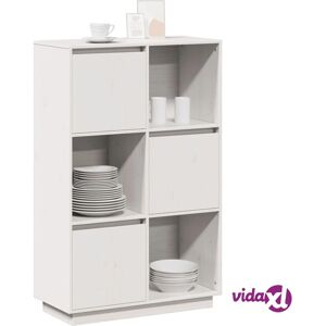 vidaXL Solid Wood Pine Highboard - White - Storage Cabinet - Highboard vidaXL Solid Wood Pine Highboard - White - Storage Cabinet - Highboard
