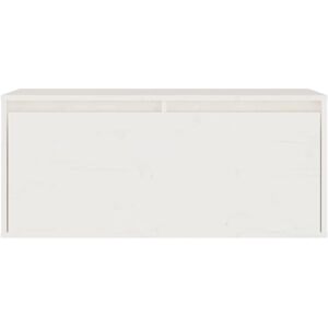 vidaXL 3100135 White Solid Wood Pine TV Cabinets - TV Cabinet vidaXL 3100135 White Solid Wood Pine TV Cabinets - TV Cabinet