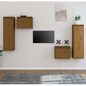 vidaXL 3100252 Honey Brown Solid Wood Pine TV Cabinet - TV cabinet vidaXL 3100252 Honey Brown Solid Wood Pine TV Cabinet - TV cabinet