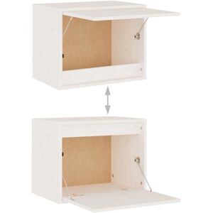 vidaXL TV Cabinet - Solid Pine Wall Mount - White vidaXL TV Cabinet - Solid Pine Wall Mount - White