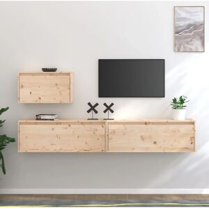 vidaXL Nova - Set of 3 Pine TV Cabinets - Marrone Chiaro vidaXL Nova - Set of 3 Pine TV Cabinets - Marrone Chiaro