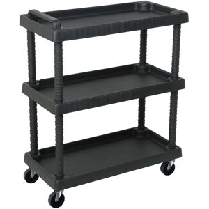 MAISONCHIC - 3-Tier Cart - Nero - 75x37.5x92 cm - Carrello attrezzi MAISONCHIC - 3-Tier Cart - Nero - 75x37.5x92 cm - Carrello attrezzi