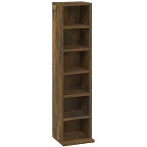 vidaXL CD Cabinet Smoked Oak - CD Storage Shelf vidaXL CD Cabinet Smoked Oak - CD Storage Shelf