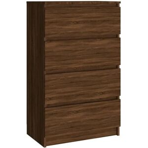vidaXL Brown Oak Sideboard - Storage with 4 Drawers vidaXL Brown Oak Sideboard - Storage with 4 Drawers