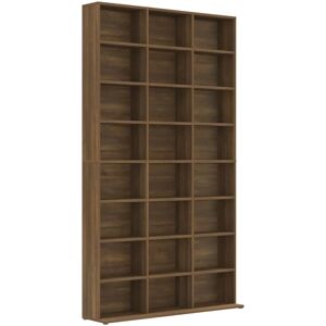 vidaXL Brown Oak 102x23x177.5 cm CD Cabinet - Storage Shelf vidaXL Brown Oak 102x23x177.5 cm CD Cabinet - Storage Shelf