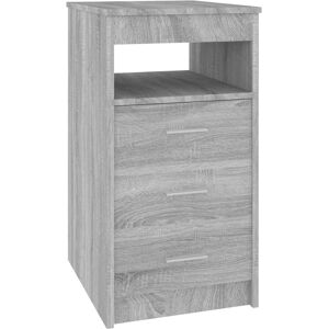 vidaXL Grey Sonoma Drawer Cabinet - Engineered Wood Storage Furniture vidaXL Grey Sonoma Drawer Cabinet - Engineered Wood Storage Furniture