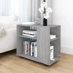 vidaXL Grey Sonoma Engineered Wood Side Table - Side Table vidaXL Grey Sonoma Engineered Wood Side Table - Side Table