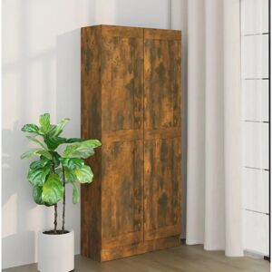 vidaXL Book Cabinet Smoked Oak - 82.5x30.5x185.5 cm - Book Cabinet vidaXL Book Cabinet Smoked Oak - 82.5x30.5x185.5 cm - Book Cabinet