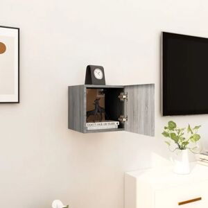 vidaXL Grey Sonoma Wall Mount TV Cabinet - 30.5x30x30 cm vidaXL Grey Sonoma Wall Mount TV Cabinet - 30.5x30x30 cm