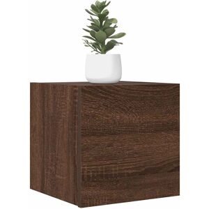 VidaXL Brown Oak Wall Mounted TV Cabinet - 2 pcs, 30.5x30x30 cm VidaXL Brown Oak Wall Mounted TV Cabinet - 2 pcs, 30.5x30x30 cm