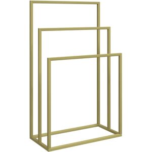 vidaXL Gold 48x24x79 cm Freestanding Towel Rack Iron - Bathroom Storage vidaXL Gold 48x24x79 cm Freestanding Towel Rack Iron - Bathroom Storage