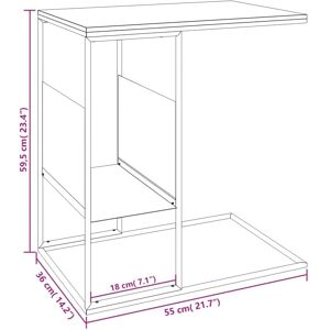 vidaXL White Engineered Wood Side Table - Side Table vidaXL White Engineered Wood Side Table - Side Table