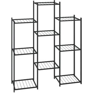 vidaXL Black Iron Corner Flower Stand 83x25x100 cm vidaXL Black Iron Corner Flower Stand 83x25x100 cm