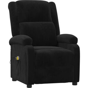 VIDAXL Fauteuil Massant Électrique - Velours Noir - Publicité VIDAXL Fauteuil Massant Électrique - Velours Noir - Publicité