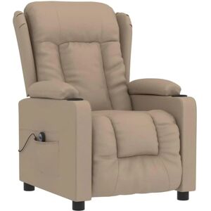 VIDAXL Elektrisk reclinerstol - Kunstlæder Cappuccino - Stabil og Komfortabel VIDAXL Elektrisk reclinerstol - Kunstlæder Cappuccino - Stabil og Komfortabel