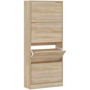 vidaXL Sonoma Eichen Schuhschrank 63x24x147 cm - Schuhschrank vidaXL Sonoma Eichen Schuhschrank 63x24x147 cm - Schuhschrank