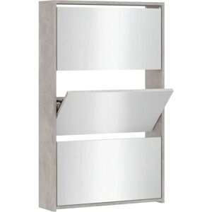 vidaXL Concrete grey Model 63x17x102.5 cm Multi-layer Shoe Cabinet vidaXL Concrete grey Model 63x17x102.5 cm Multi-layer Shoe Cabinet