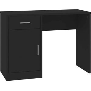 vidaXL 342653 Black Desk with Drawer and Cabinet - Desk vidaXL 342653 Black Desk with Drawer and Cabinet - Desk