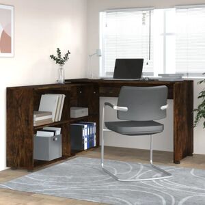VidaXL 342662 Smoked Oak Corner Desk - Desk VidaXL 342662 Smoked Oak Corner Desk - Desk