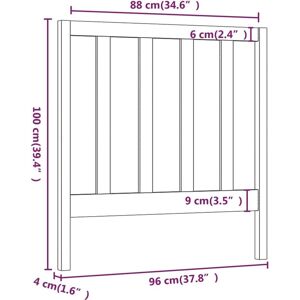 vidaXL Headboard 96x4x100 cm Brown Solid Pine Wood - Headboard vidaXL Headboard 96x4x100 cm Brown Solid Pine Wood - Headboard