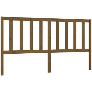 vidaXL Solid Wood Pine Bed Headboard Honey Brown 186x4x100 cm vidaXL Solid Wood Pine Bed Headboard Honey Brown 186x4x100 cm