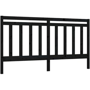 vidaXL Hodegjerde Svart 206x4x100 cm Massivt Gran Tre - Hodegjerde vidaXL Hodegjerde Svart 206x4x100 cm Massivt Gran Tre - Hodegjerde