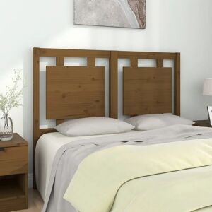 vidaXL Headboard Honey Brown 125.5x4x100 cm Solid Pine Wood - Headboard vidaXL Headboard Honey Brown 125.5x4x100 cm Solid Pine Wood - Headboard